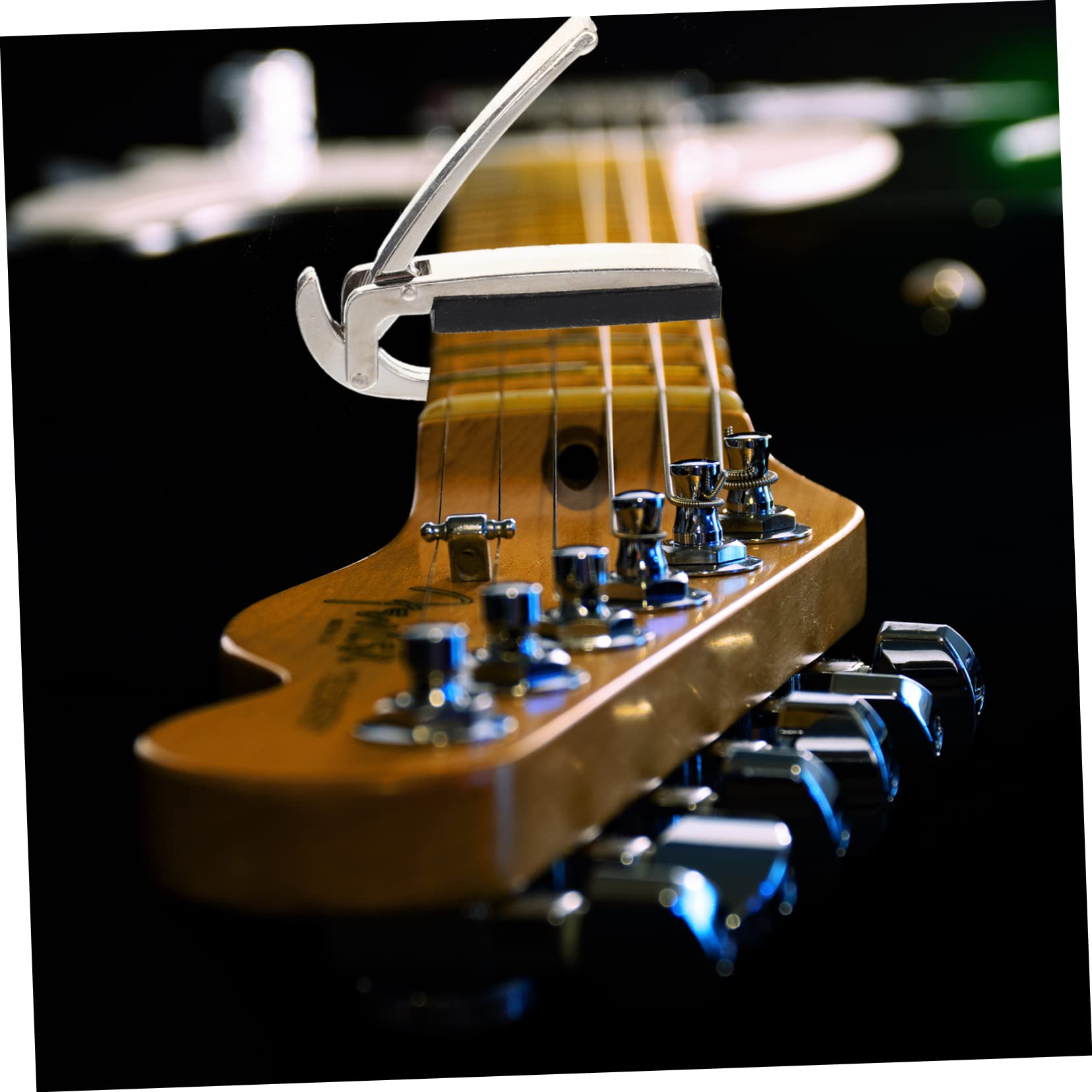 4 Piezas Capo de Guitarra Portátil de Metal y Goma Clip de Afinación para Guitarra Folk Creativo y Duradero Mano para Varias