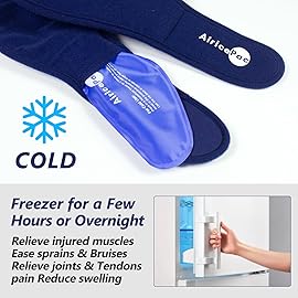 AiricePac Wisdom Teeth Ice Pack Head Wrap, Face Ice Pack for Jaw Oral Surgery Pain Relief for TMJ, Teeth Removed, 4 Cold Therapy Gel Packs Reusable, Blue