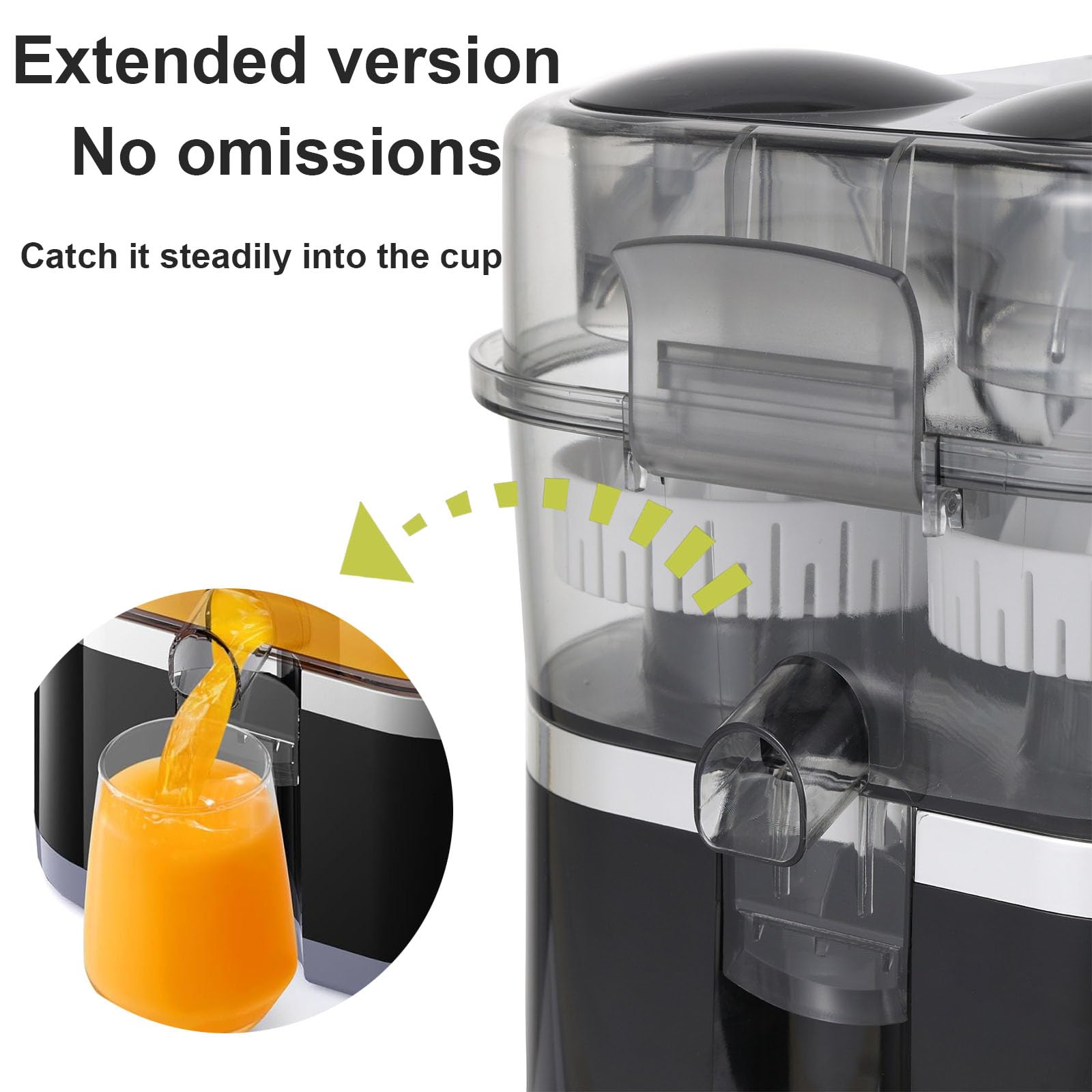 Exprimidor eléctrico de cítricos – Exprimidor automático One Touch de 400 ml para naranja, limón, pomelo con cortador integrado, mezclador ideal para el hogar