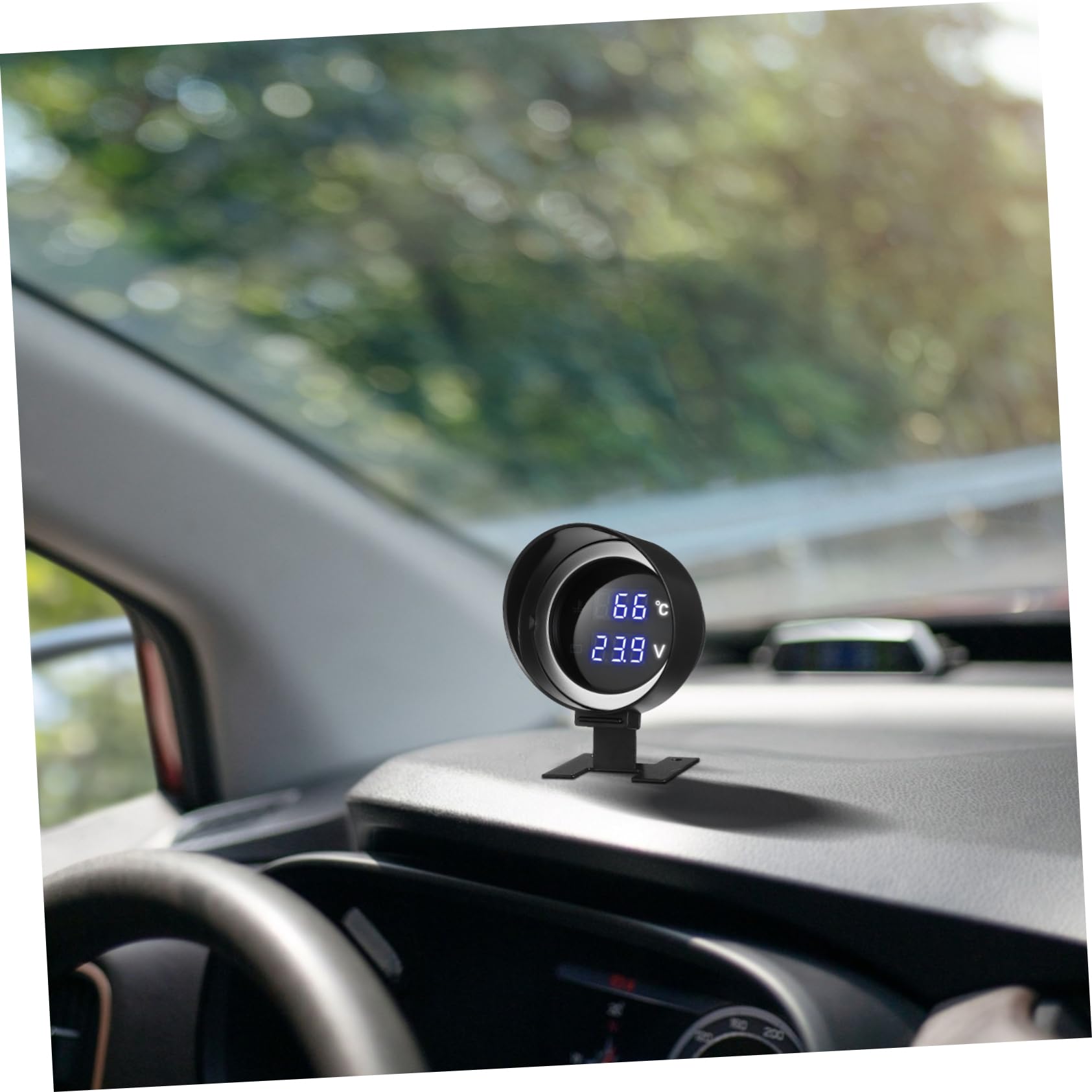 Cabilock Jauge De Température Et Voltmètre Numérique Pour Voiture Affichage Led Installation Facile Compatible Voitures Camions Kit Compact Avec Adaptateur