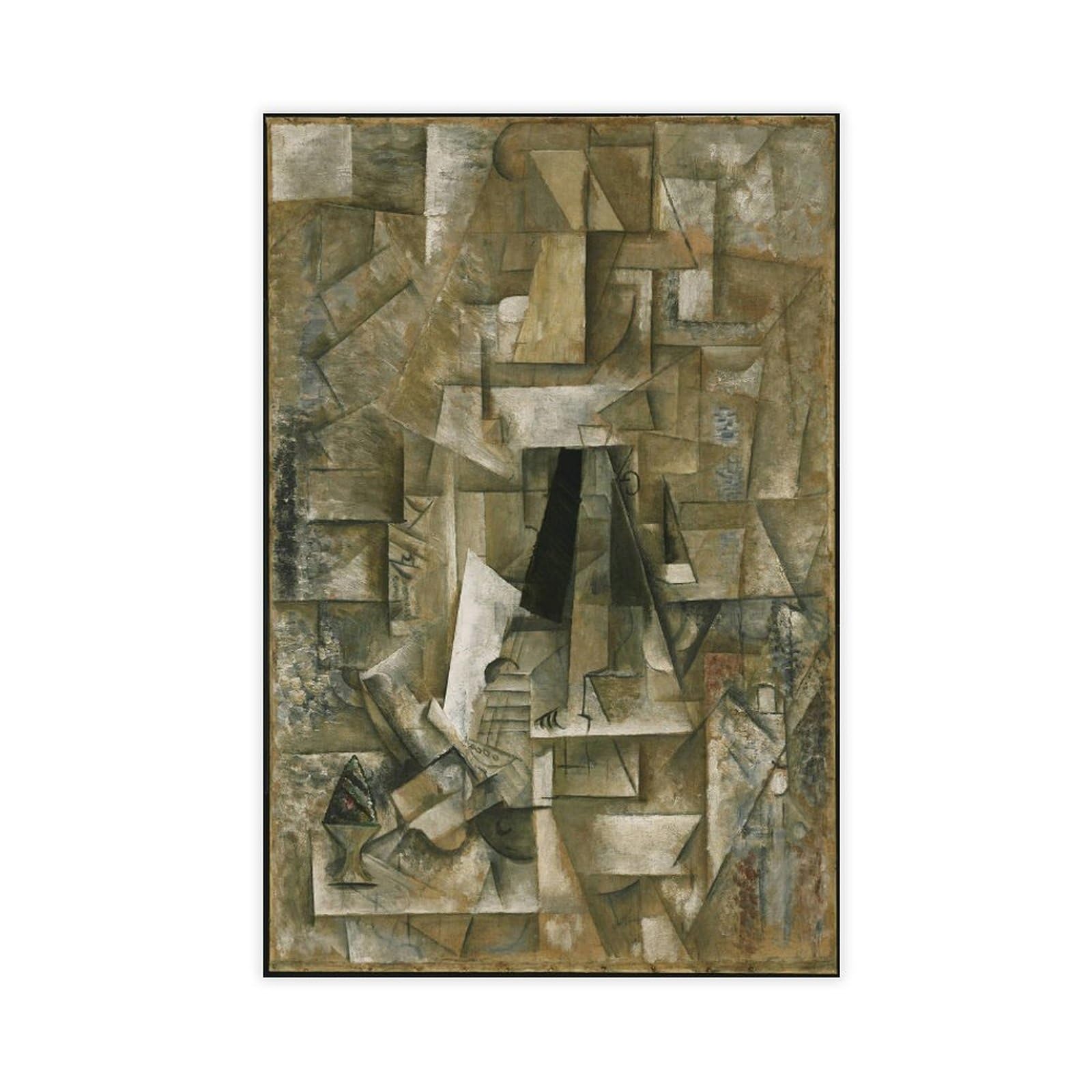 WCYB 1912 Man with A Guitar by Pablo Picasso Posters Prints Canvas Deco Paintings Wall Art Unframe 24" L X 36" W