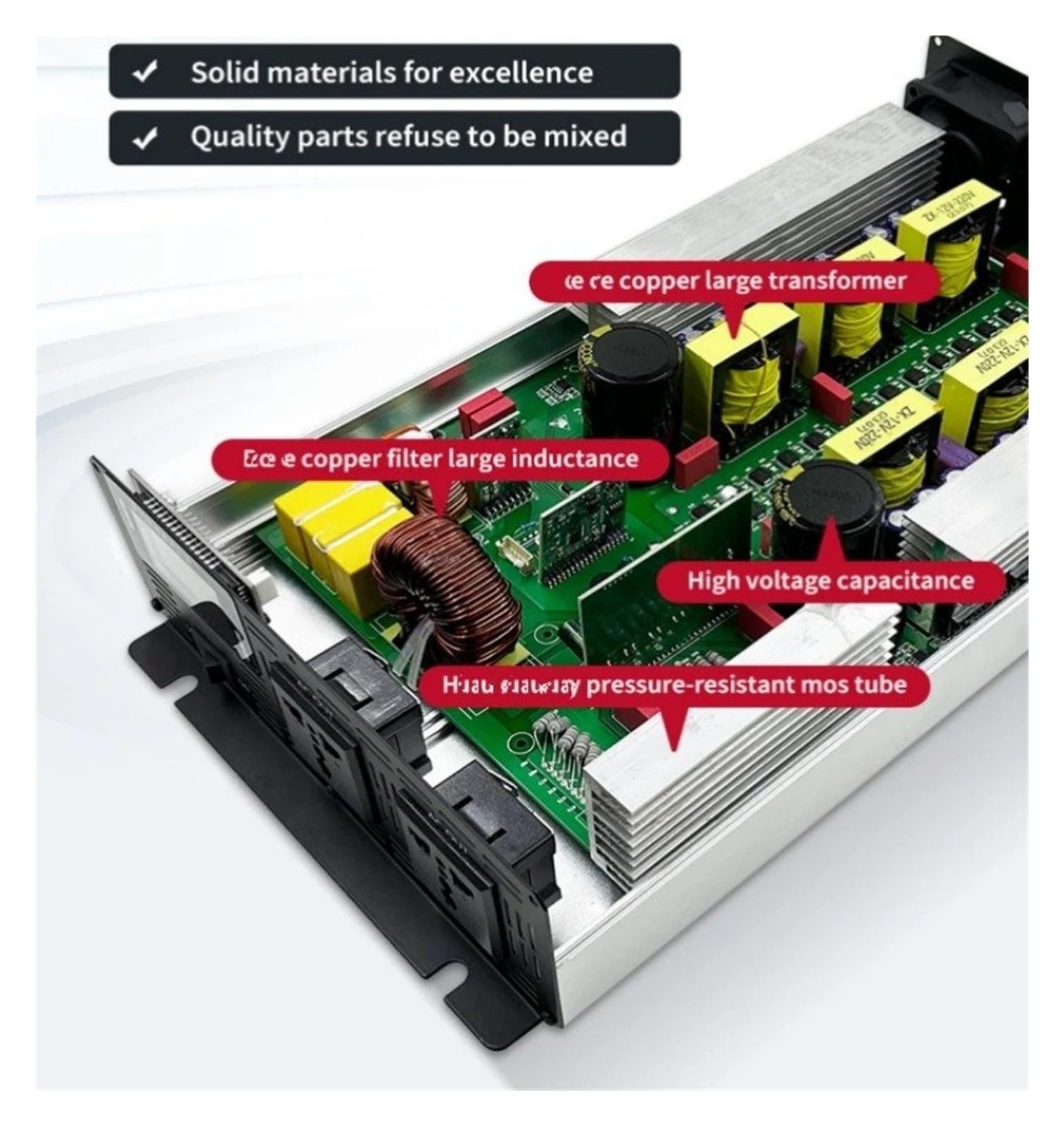 Inversor Corriente Coche Convertidor Corriente Alterna Coche Cargador Solar LCD Inversor Onda Sinusoidal para Pura 12V/24V 220V 1000W 2000W 3000W 4000W 5000W 6000W(12V 220V 1600W)