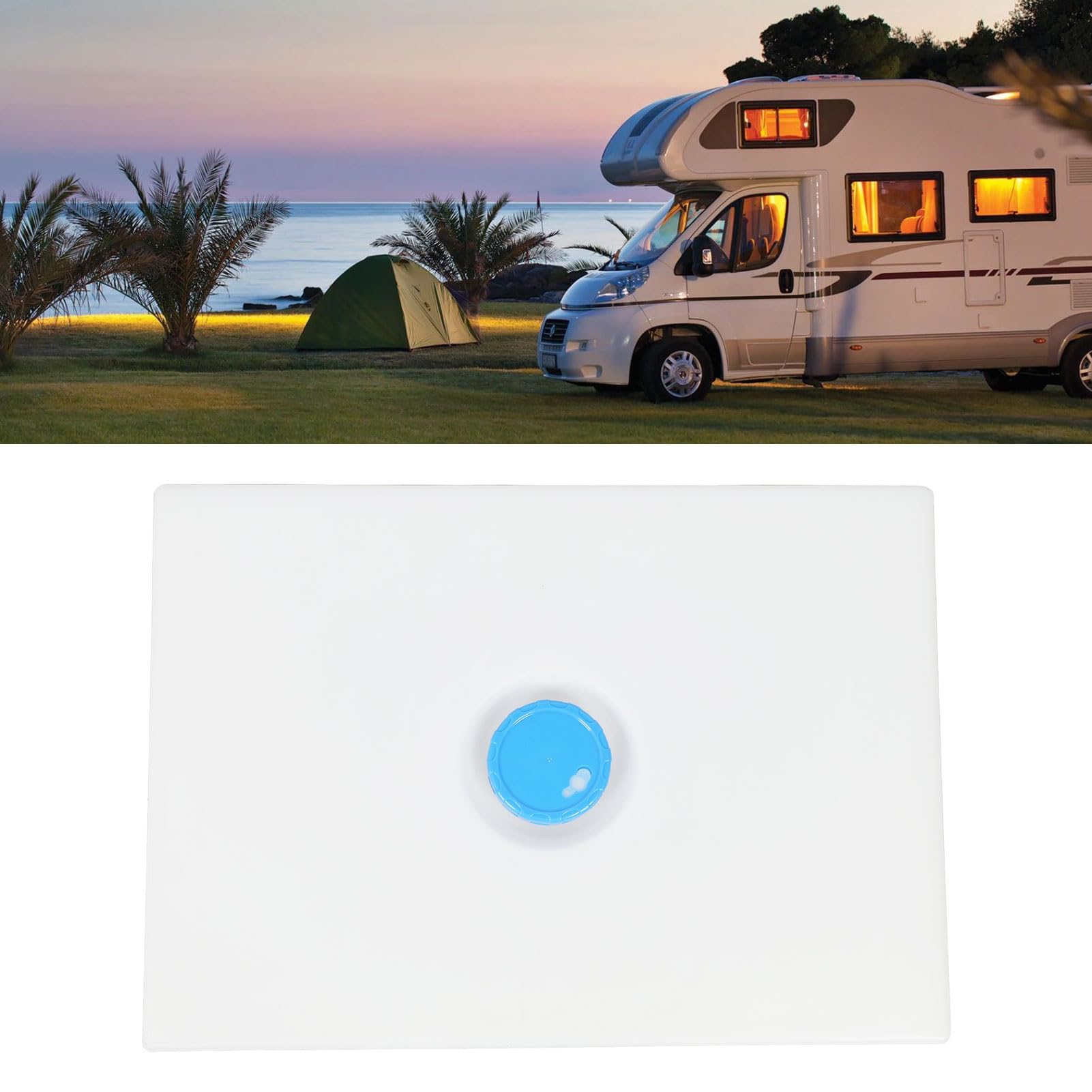 Tbest Wohnmobil-Wassertank, 12 Gallonen, RV-Wassertank, Lebensmittelecht, Versiegelt, 27,56 X 19,69 X 5,51 Zoll, Frischwasserbehälter für Wohnmobile, Anhänger, Wohnmobile, Boote, Yachten