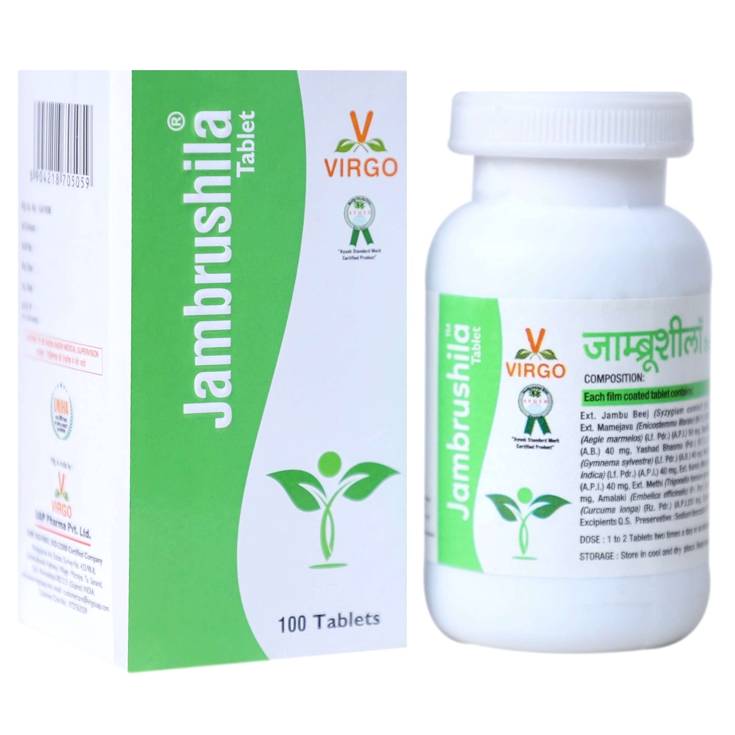 Virgo Jambrushhila Tablets (A Product by Unjha Ayurvedic Pharmacy - Virgo UAP) (100 Tablets) (B0BFLK9HRZ) Amazon Price History, Amazon Price Tracker