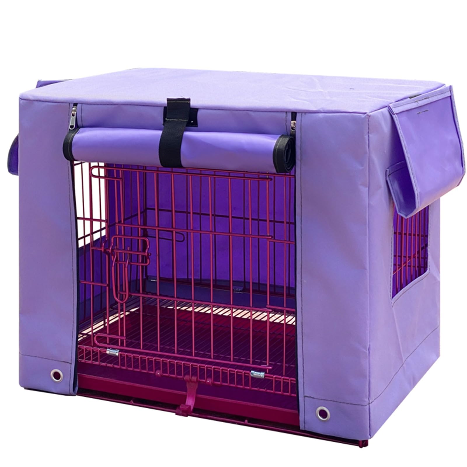 Housse de cage pour chien robuste imperméable et coupe-vent avec fenêtres d'aération actives