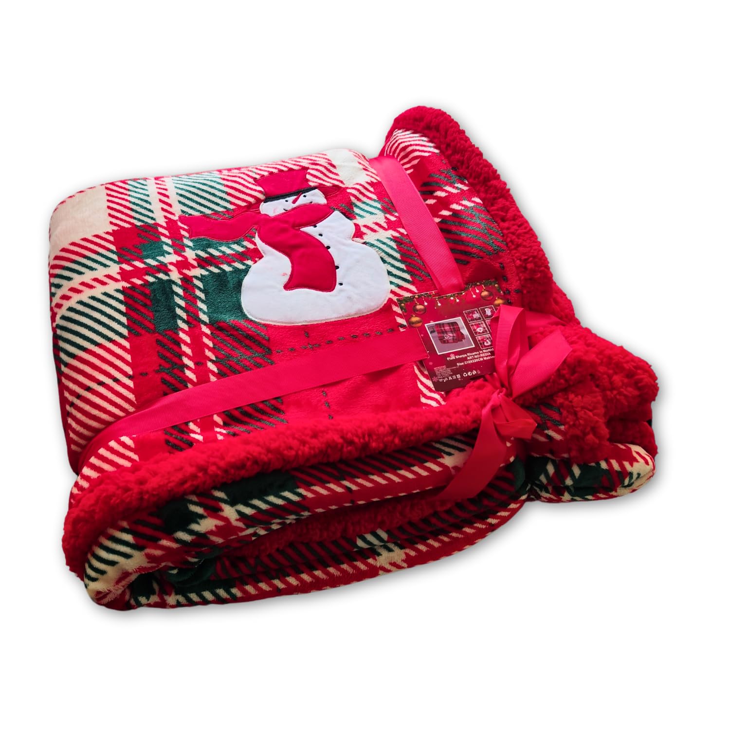 Plaid Morbido Natale Coperta Natale 210x220cm Pile Sherpa - Plaid Invernale Morbido Con Orso Plaid Di Natale
