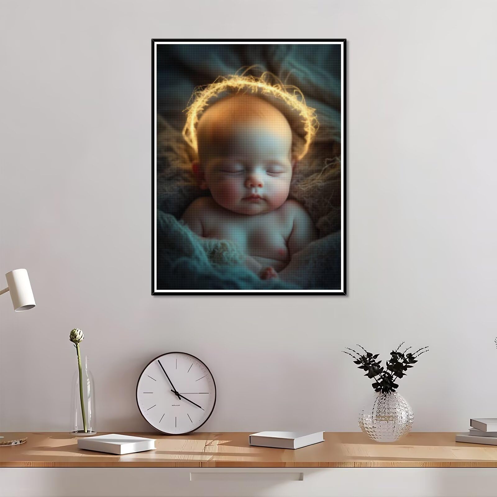 Diamond Painting Personalizzato, 5D DIY Diamond Painting Kit Completo Personalizzato, Kit per Pittura Diamante Personalizzati Con Foto, Mosaico Personalizzata Regalo per Arte Domestica 50x90cm L-263