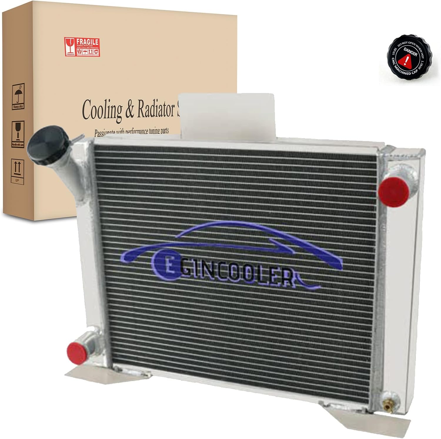 3 Row Radiator For 1982-1994 Ford Ranger Pickup V8 Engine Conversion Swap MT 3 Core All Aluminum Radiator 1983 1984 1985 1986 1987 1988 1989 1993