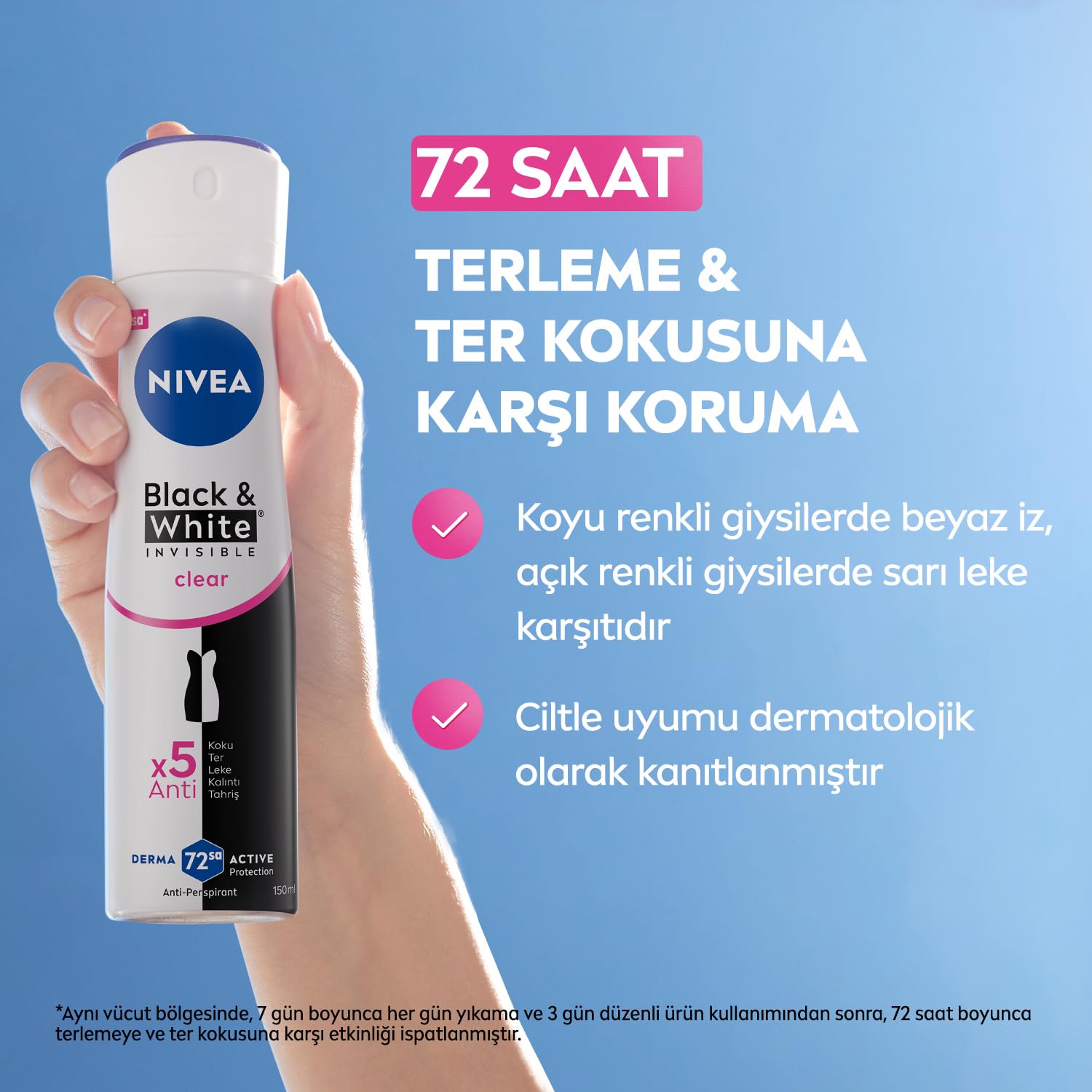 NIVEA Yoğun Nemlendirici El Kremi 75ml + NIVEA Kadın Sprey Deodorant Black&White Invisible Clear 150 ml