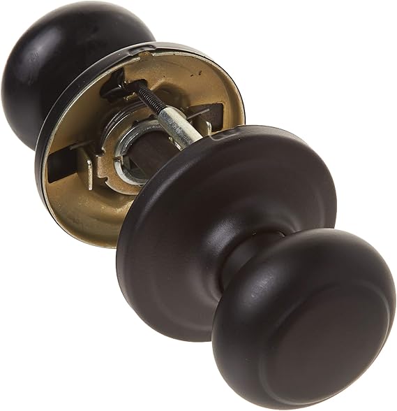 Weiser Troy Matte Black Door Knob, Interior Door Handles/Passage Knobs for Hall and Closet Door