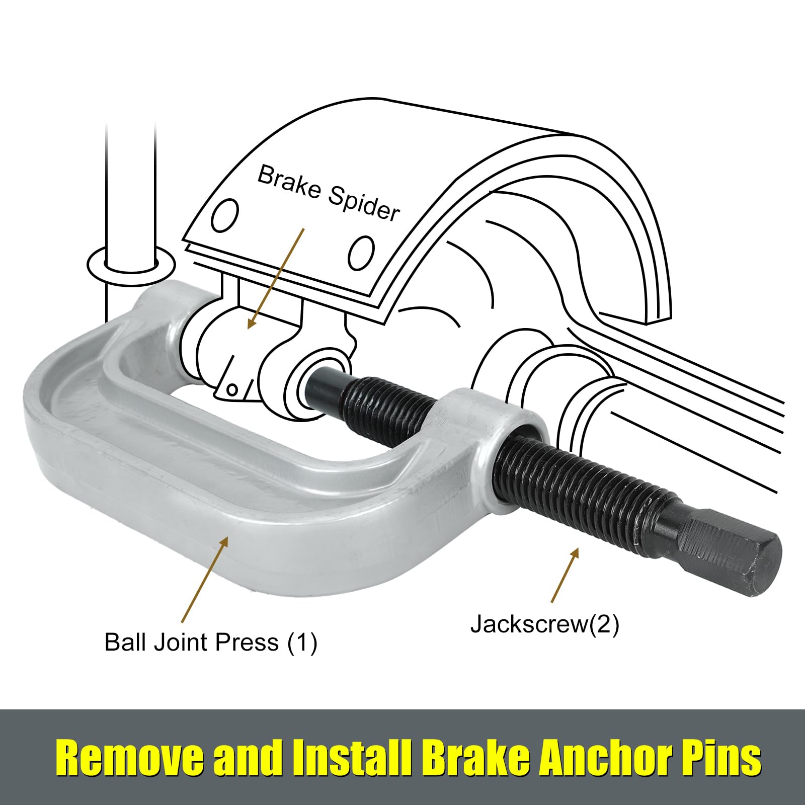 KAFLLA Heavy Duty Ball Joint Press kit, Ball Joint Removal Tool Kit for Ball Joint U Joint and Brake Anchor Pins,for Most 2WD and 4WD Cars and Light Trucks
