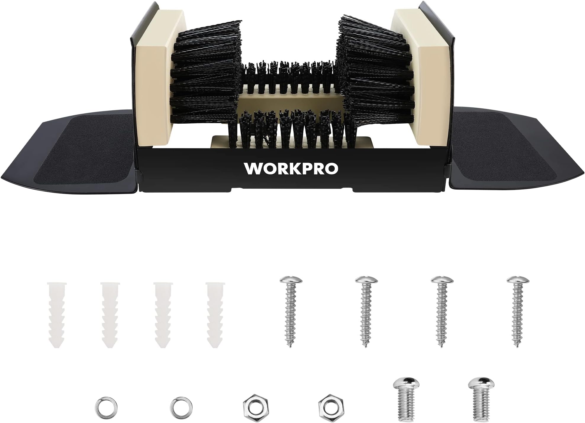 WORKPRO Boot Brush Scraper Outdoor, Shoe Cleaner Brush, Boot Scrubber with Flaps, Heavy Duty Boot Cleaning Brush