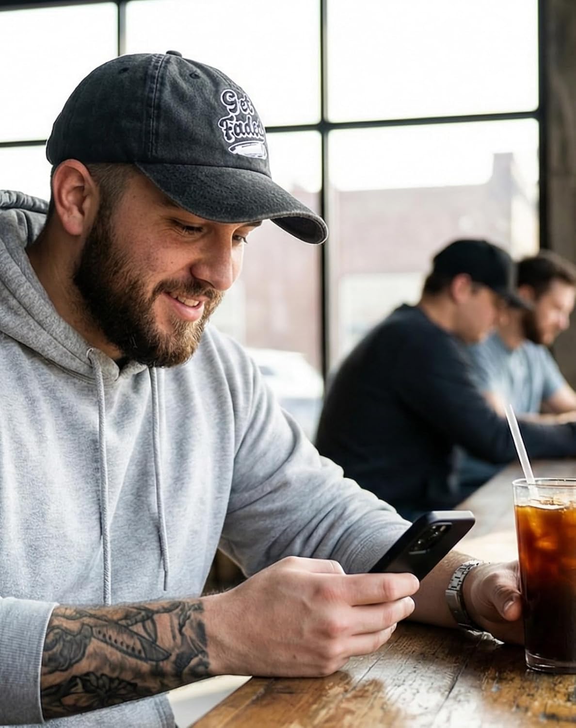 InnoBeta Barber Gifts, Cap for Men for Christmas, Birthday, Adjustable Embroidered Baseball Hat (Black) - Image 5