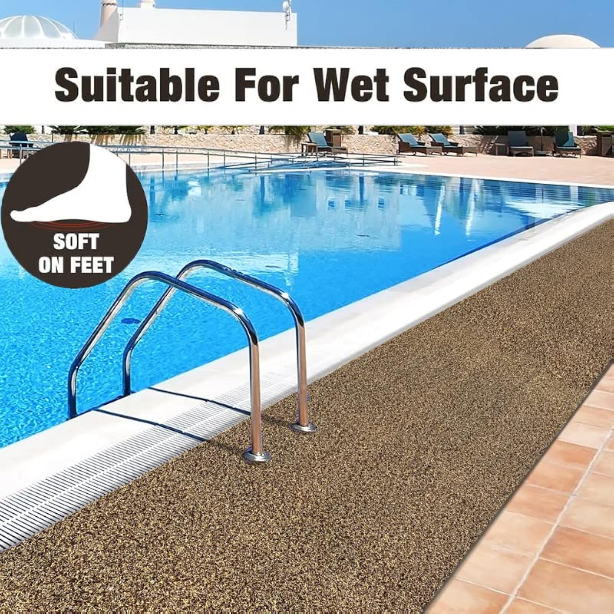 Rubber Anti Slip Bathmat for Bathroom, Kitchen