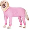 Yeapeeto Dog Onesie Surgery Recovery Suit for Large Medium Bodysuit Dogs Pajamas PJS Full Body for Shedding, Prevent Licking, Wound Protection, Cone Alternative6XL, Pink