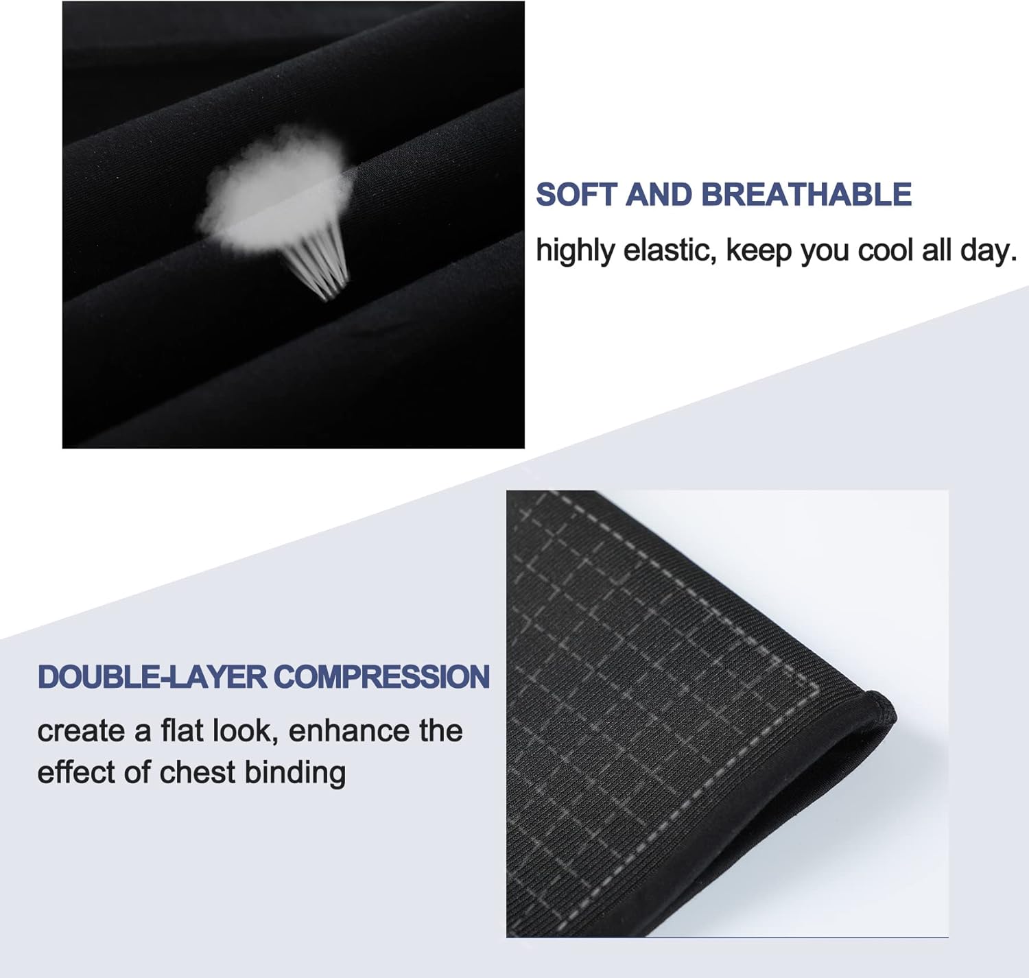 LEINIDINA Chest Binder for Transgender FTM LGBT Tomboy Tops Women Breathable Binder Bra Tank Tops Elastic - Image 5