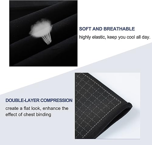 Miniatura 4 de LEINIDINA Carpeta de pecho para transgénero FTM LGBT Tomboy Tops Mujeres Transpirable Binder Bra Tank Tops Elástico