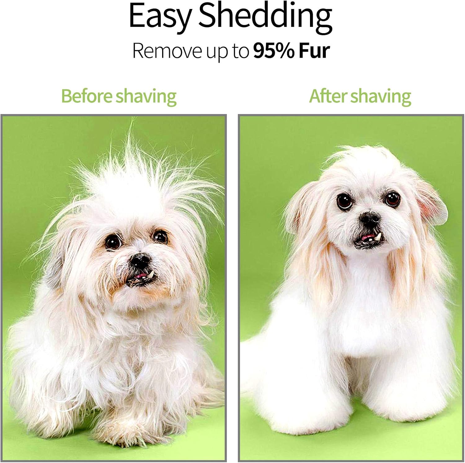 Bonve Pet Dog & Cat Shedding Tools, Pro Pet Grooming Brush Effectively Reduces Shedding Safe and Gentle Hair Remover for Short Medium and Long Pet Hair