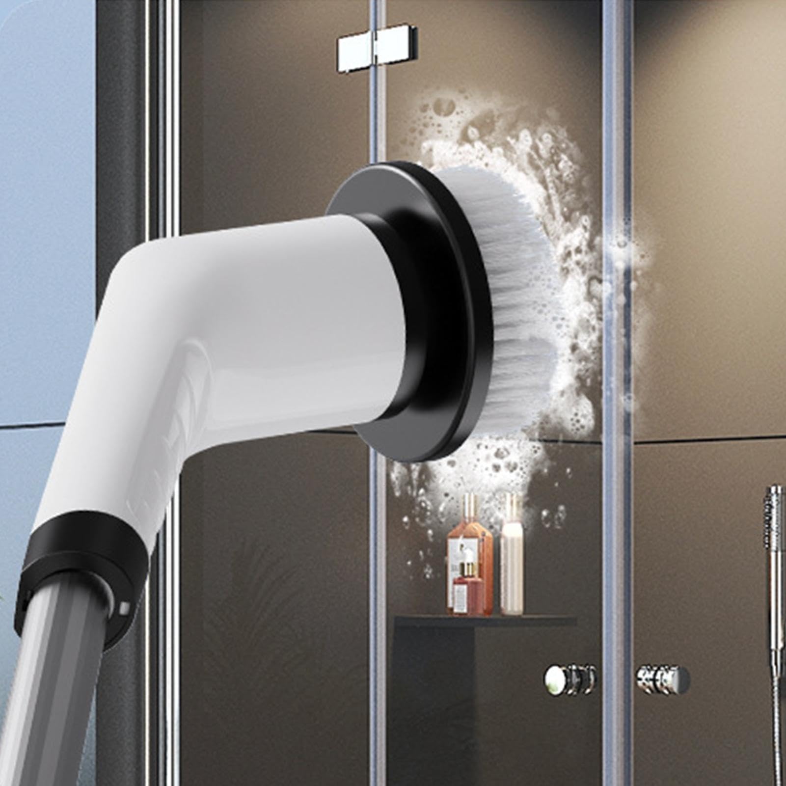 Cepillo Eléctrico Limpiador Baño Limpiador Inalámbrico Recargable 2500 mAh | Limpieza con Cepillo Fregador Eléctrico 2 Velocidades Ajustables Parrilla, Juntas, Fregadero