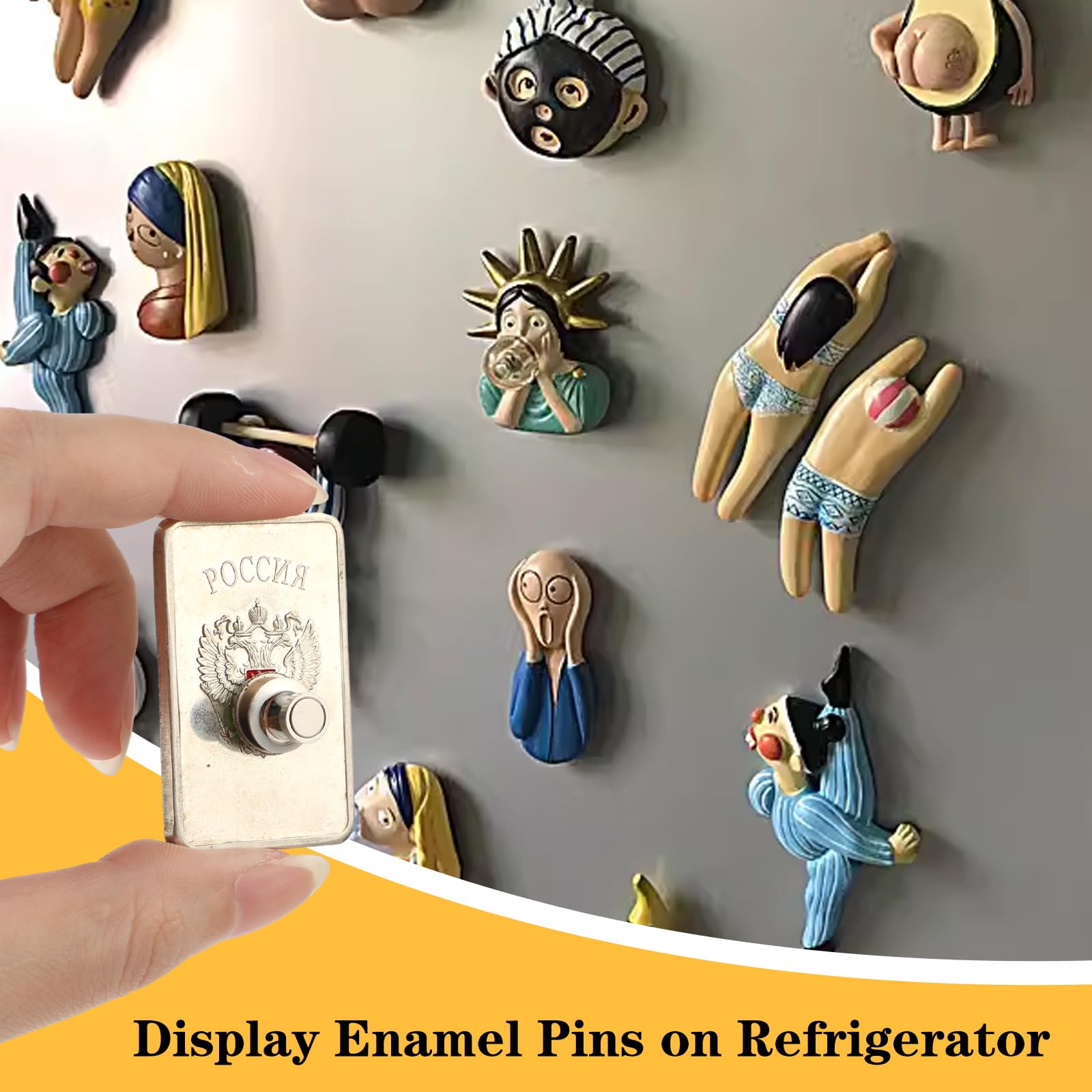 Amazon | 磁気ピンバック 15個 ロックピンキーパー バック メタルピン