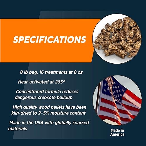 Miniatura 5 de Rutland Products Removedor de creosota para estufas de pellets, pellets de madera de limpieza de chimeneas y chimeneas, bolsa de 8 libras