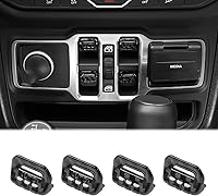 Vista 11 de CheroCar Cubierta de botón para interruptor de ventana Jeep JL, accesorios interiores para Jeep Wrangler JL JLU Gladiator JT 2018-2021 (azul)