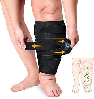 iDonua® Calf Lymphedema Compression Wrap Adjustable For Big Swollen Lower Leg