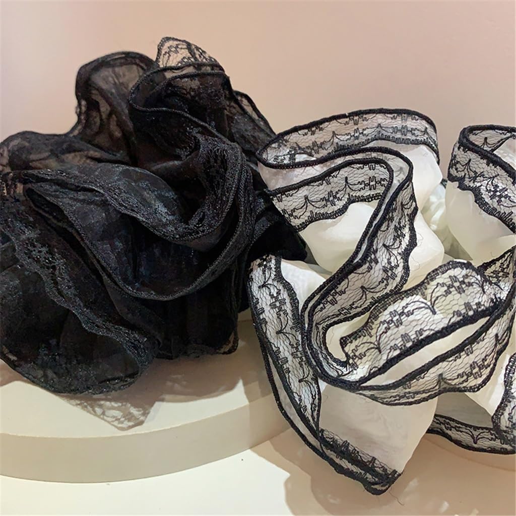 Sweet Temperament Lace Edge Organza Layer Fairy Beauty Peng Hair Headdress