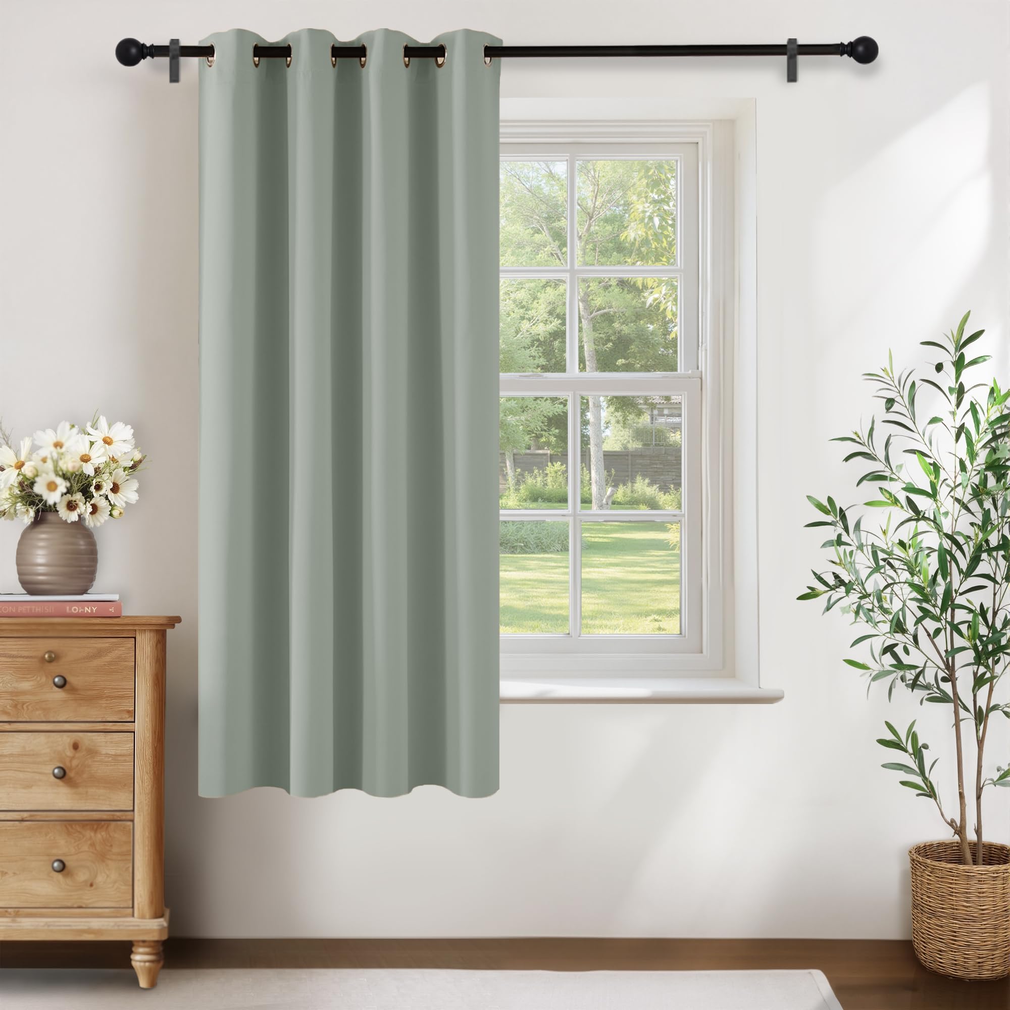 KGORGE Blickdichter Vorhang Modern 1 Stück Türvorhang Hitzeschutz Gardinen Für Balkontür Gardine Wohnzimmer Curtains Living Room Thermovorhang Tür Verdunklungsvorhänge mit Ösen