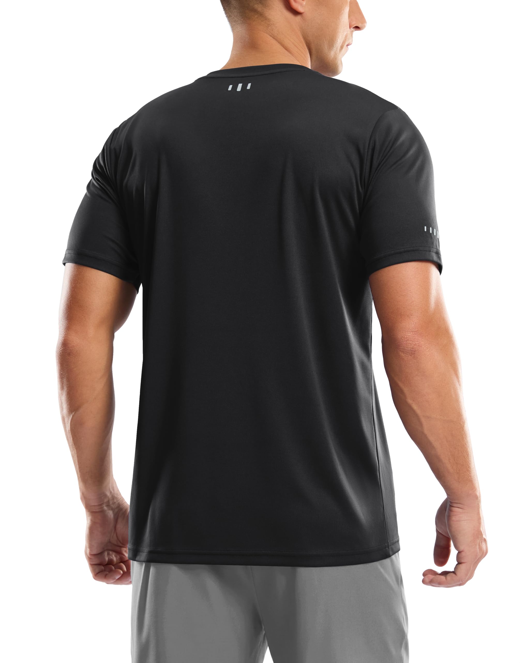 Camiseta de entrenamiento para hombre, protección solar UPF 50+, ajuste seco, camisetas de natación que absorben la humedad, para atletismo, playa, senderismo