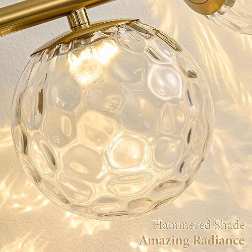 Miniatura 2 de Lámparas LED para tocador de baño 3000 K moderno cepillo dorado latón 5 luces aplique de pared - 20 W regulable mediados de siglo luz de tocador con