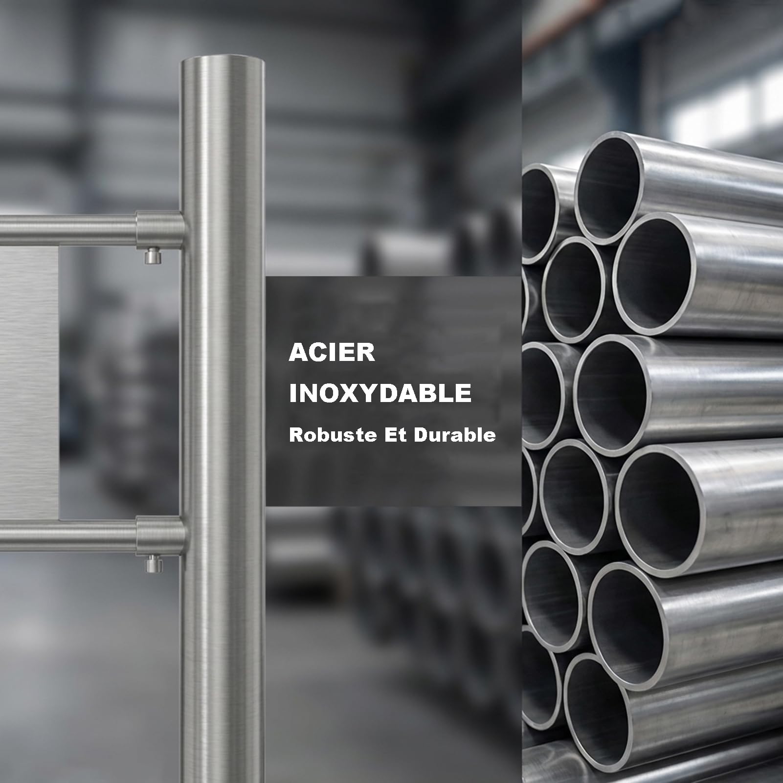 HJZALMI Porta a Battente in Acciaio Inox per Supermercati, Cancello Automatico con Chiusura Sicura e Controllo Accessi, Ideale per Supermercati e Tornelli, Robusto(Argento (Destra), 80x97cm)