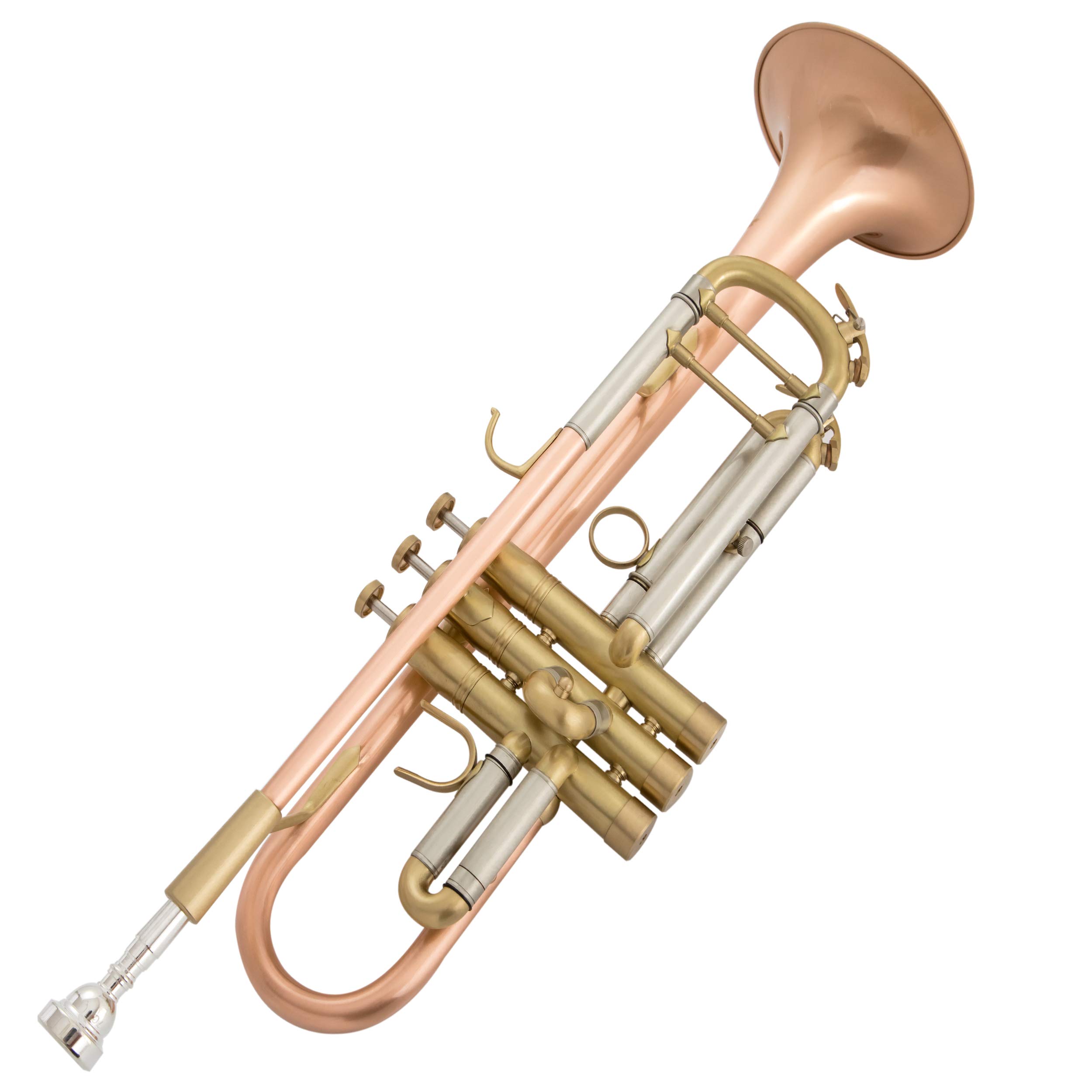 Singer's day SDTR-2019HD Heavy Duty Rose Brass Trumpet with Brushed Finish