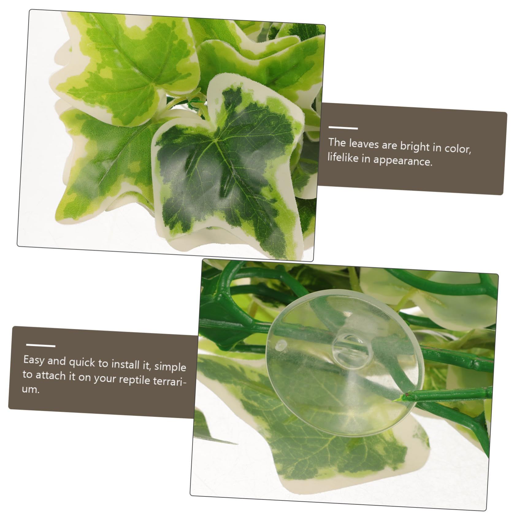 Abaodam 5 Pezzi rattan artificiale impostore decorazione vegetale di simulazione pianta di serpente terrario piante verdi simulate dell'acquario acquario piante acquatiche finte plastica