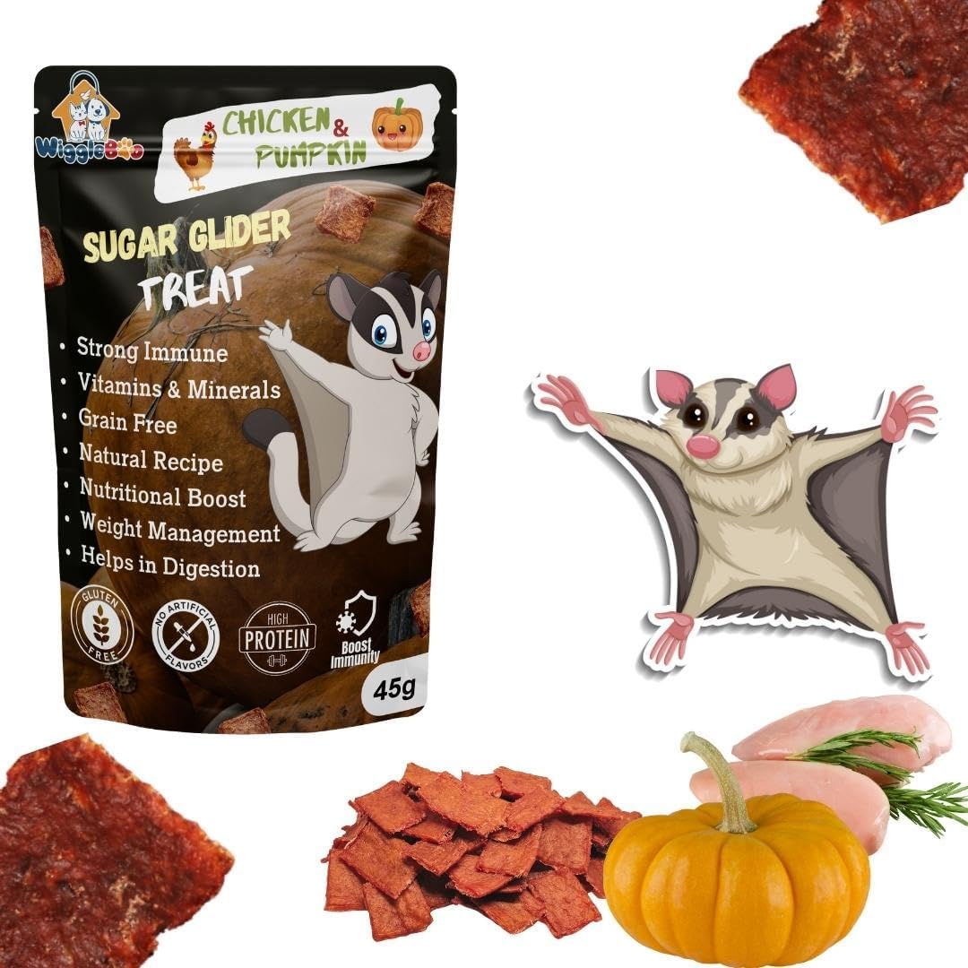 Chicken & Pumpkin Sugar Glider Treat | Protein Rich | Natural Detoxifier | Crunchy Food Snack | 45g