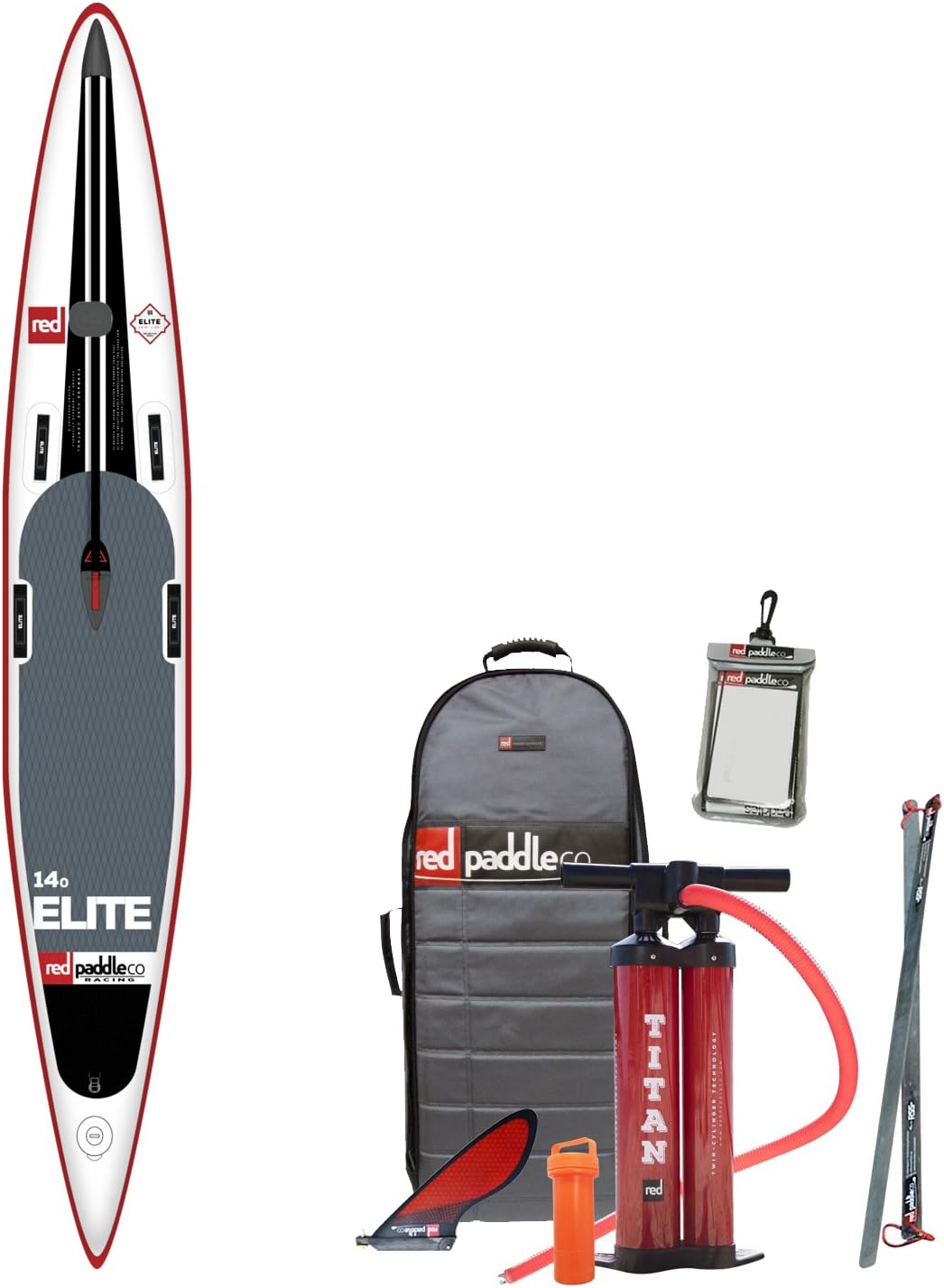 Red Paddle Co 2017 14'0 Elite Inflatable Stand Up Paddle Board + Bag