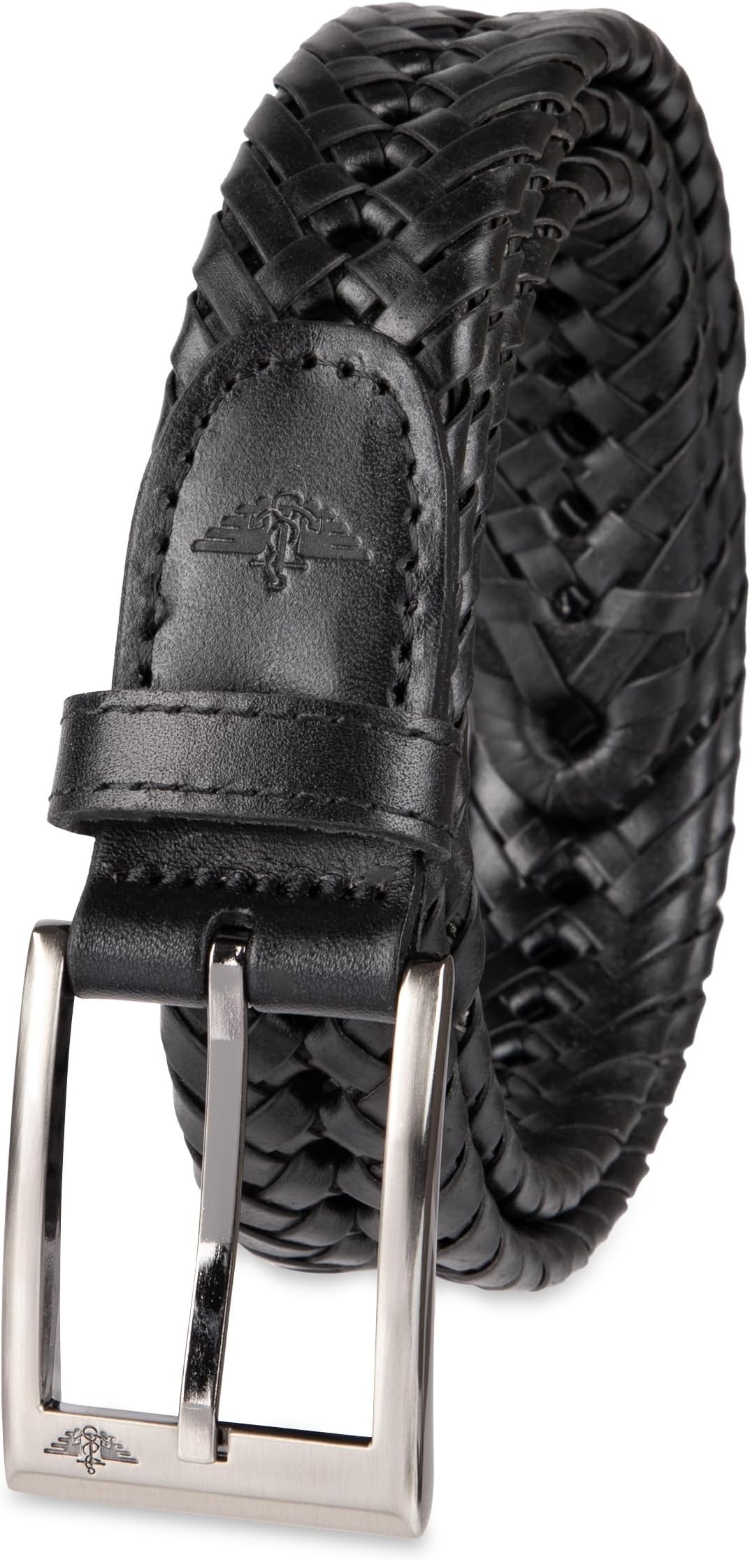 Men's Braided Leather Belt, Fully Adjustable Casual Strap for Everyday Wear