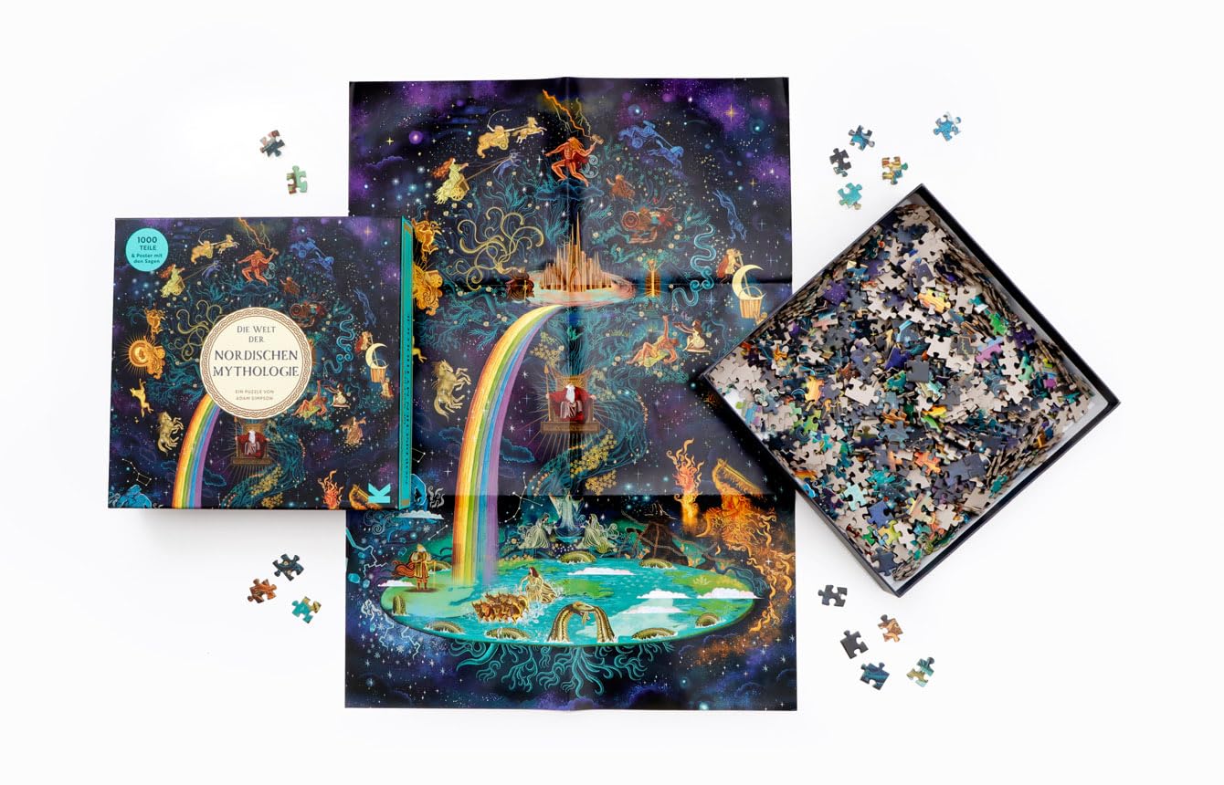 Laurence King Die Welt der nordischen Mythologie. EIN 1000-Teile-Puzzle, Yellow