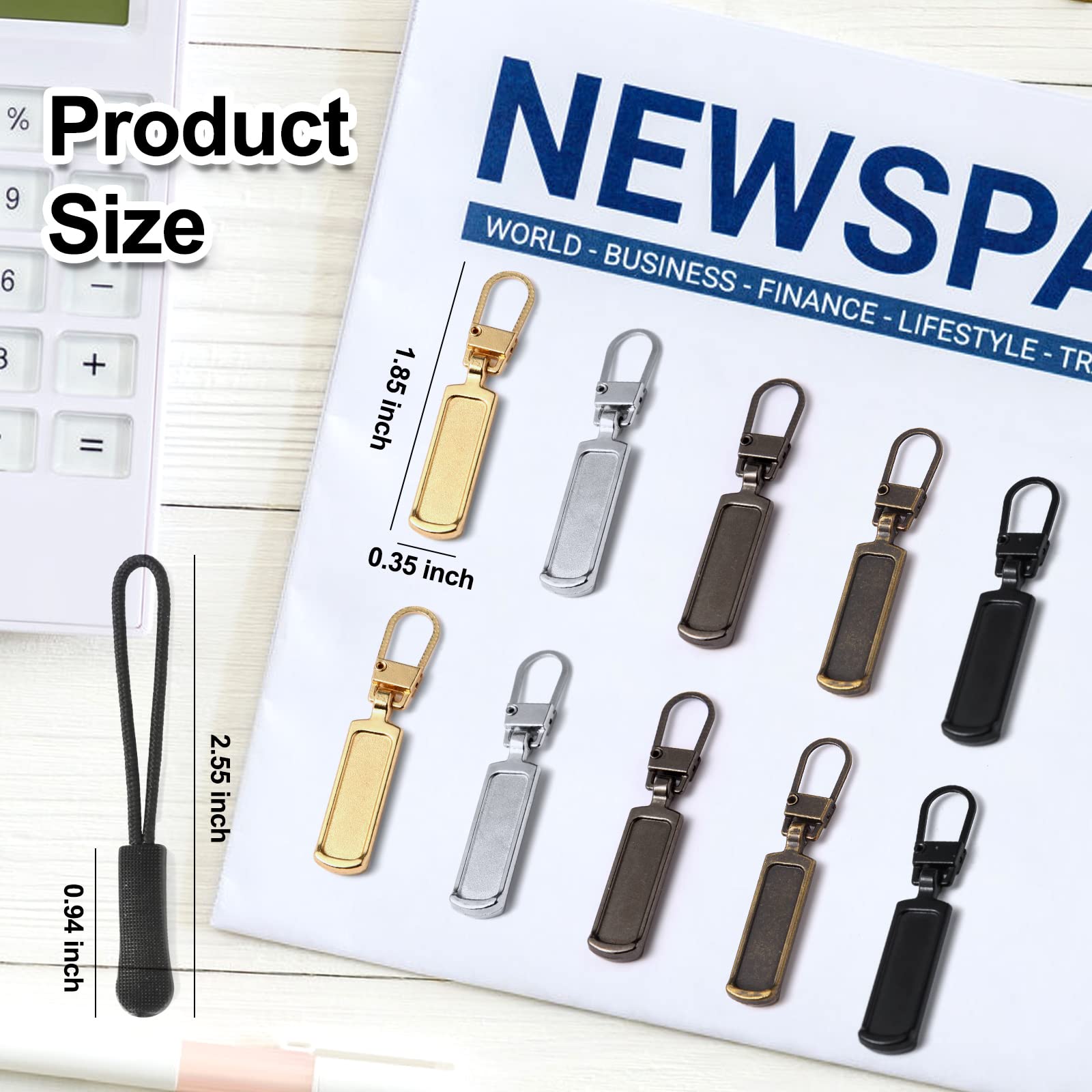 Tirettes De Fermeture Éclair 30X - Cordon En Nylon Avec Extension De Traction En Plastique