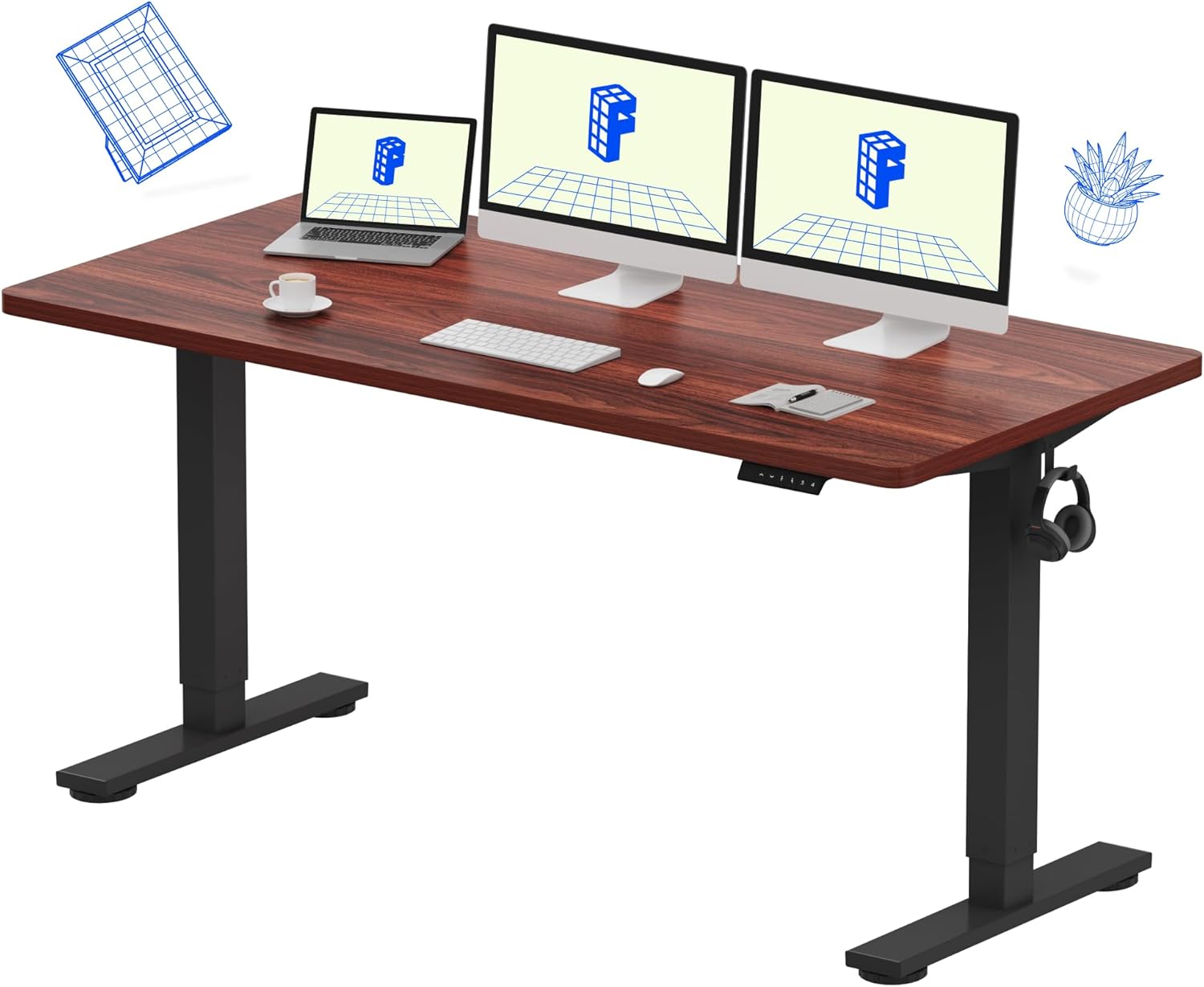 FLEXISPOT EN1 60x24 Standing Desk with electric height adjustment