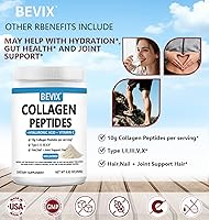 Vista 2 de Polvo de péptidos de colágeno avanzado I, II, III, V, X Sustituto, hidrólisis de colágeno, vitamina C y ácido hialurónico, para mejorar la piel