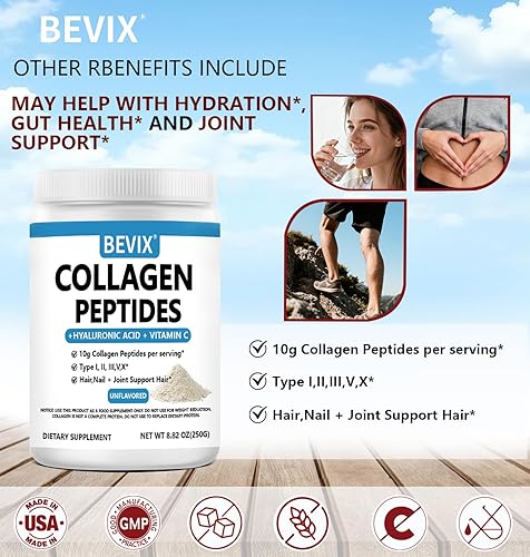 Miniatura 2 de Polvo de péptidos de colágeno avanzado I, II, III, V, X Sustituto, hidrólisis de colágeno, vitamina C y ácido hialurónico, para mejorar la piel