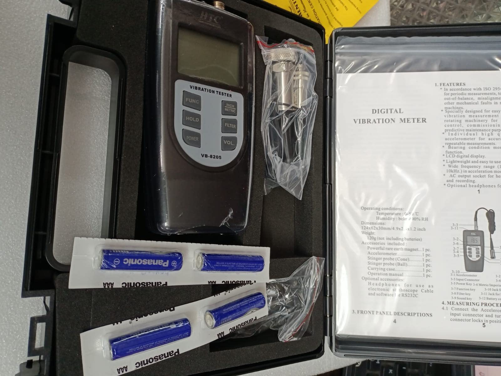naafie HTC Vibration Meter VB-8205 With Warranty Of One Years-picture-3