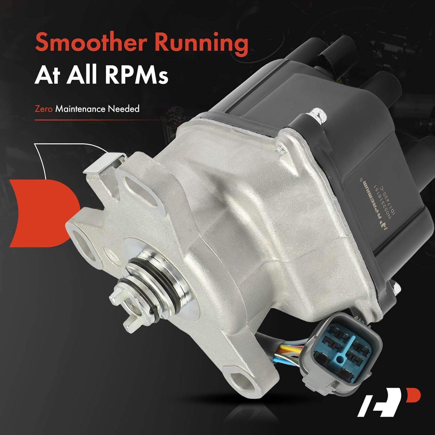 A-Premium Ignition Distributor with Cap and Rotor Compatible with Honda Civic 1996 1997 1998, Civic del Sol 1996-1997