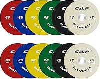 Vista 59 de CAP Barbell - Juego de discos olímpicos de goma de 2 pulgadas con soporte de 6 postes, 100-370 libras, múltiples opciones