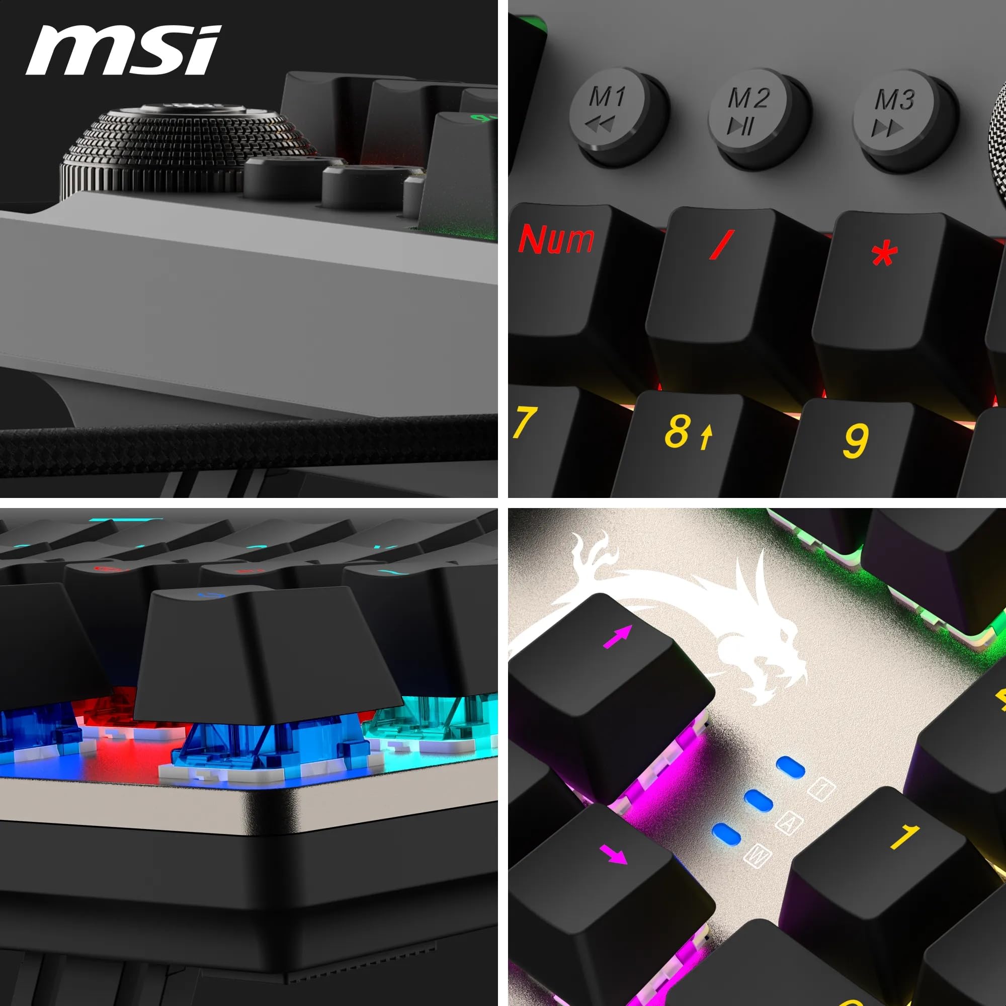 MSI FORGE GK310 Teclado para juegos con interruptores rojos