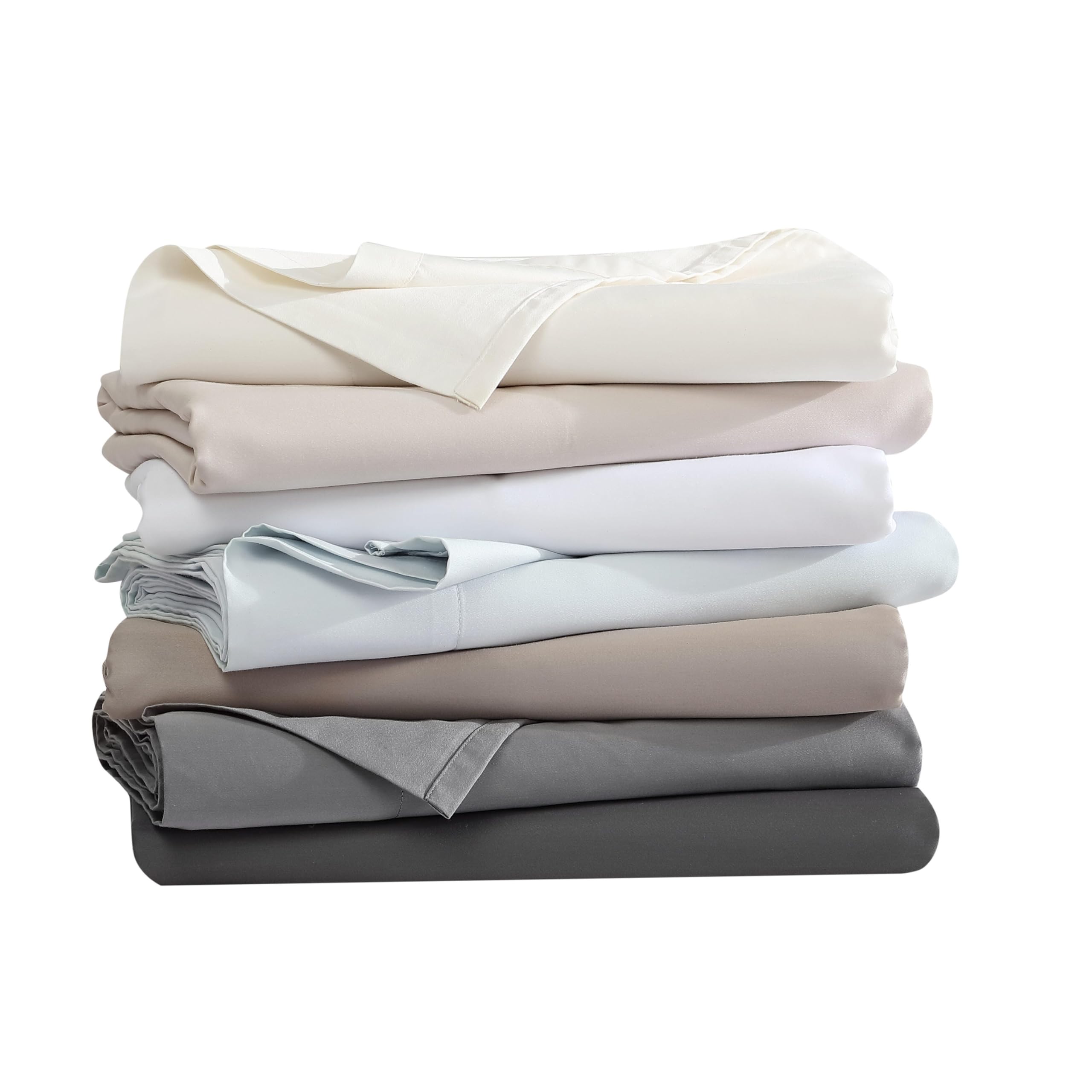 Vera Wang - Juego de sábanas King, Ropa de Cama de algodón Satinado de Lujo, 800 Hilos, decoración Suave y Lisa para el hogar (Gris Acero, 4 Piezas, King)