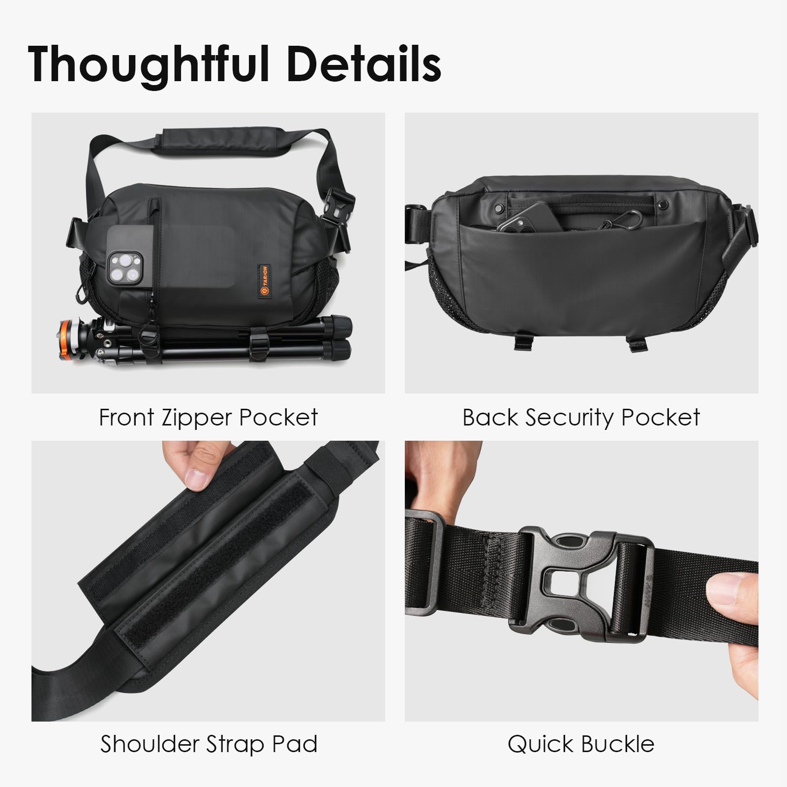 TARION Kameratasche DSLR Messenger Bag Kleine Kameratasche DSLR Schultertasche Kamera Satchel Bag Gadget Bag Crossbody Sling Bag Case für SLR Mireless Kompaktkameras Street Photography