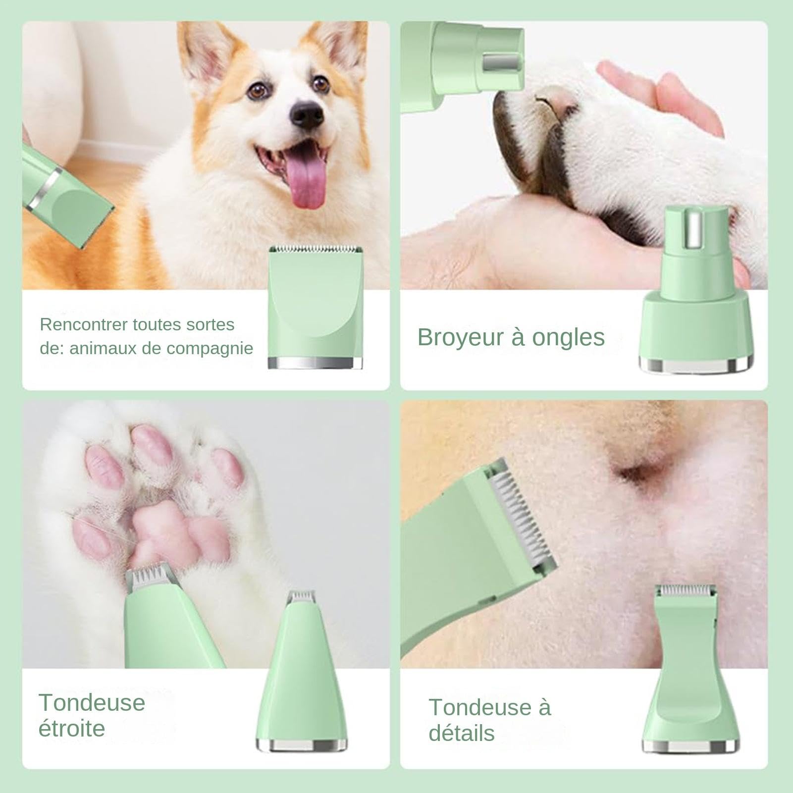Tondeuse à oreilles de chien, kit de toilettage électrique pour chien | Kit de toilettage électrique pour chien à faible bruit,Rasoir léger pour chat, ensemble de toilettage polyvalent pour pattes, ye