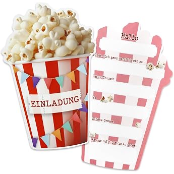 Lezehea 12 x Invitation Cards Cinema Invitation Cards Children's Birthday | Invitation cinema, birthday invitations for girls